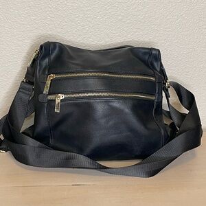 Sondra Roberts Squared Chic Black Shoulder Bag